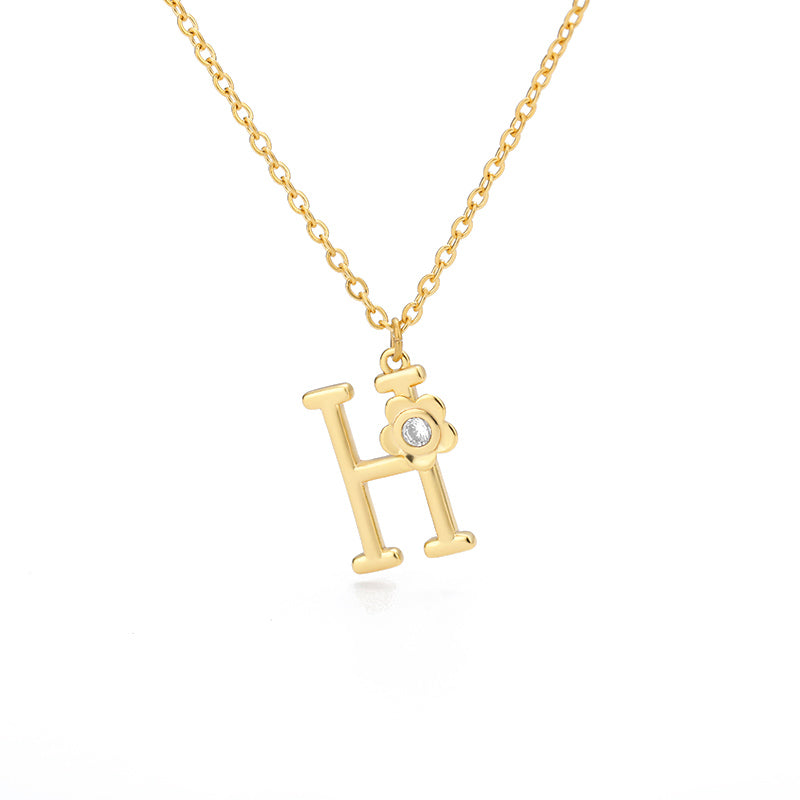 Halskette Damen goldfarben mit Blumen-Anhänger, verspielt und elegant - 7 - Marlena-atelier