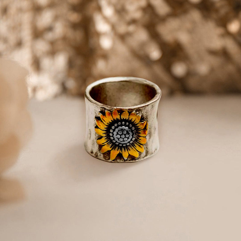 Sonja – Sonnenblumen-Ring (Unisex) – Marlena Atelier