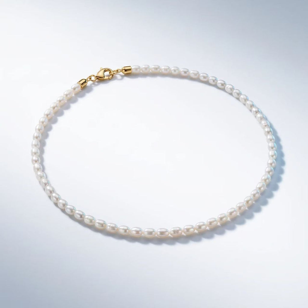 Halskette Damen goldfarben mit Perlen, elegant und zeitlos - 5 - Marlena-atelier