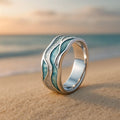 Marina – Wellen-Ring mit Auroraschimmer – Marlena Atelier