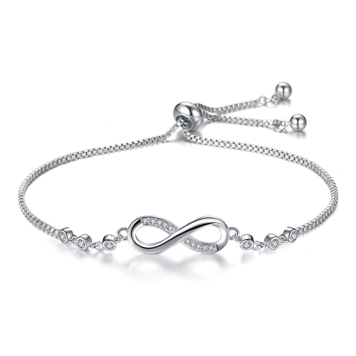 Armband Damen silberfarben mit Unendlichkeitssymbol, elegant und modern - 1 - Marlena-atelier