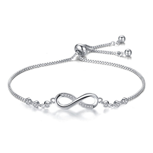 Armband Damen silberfarben mit Unendlichkeitssymbol, elegant und modern - 1 - Marlena-atelier
