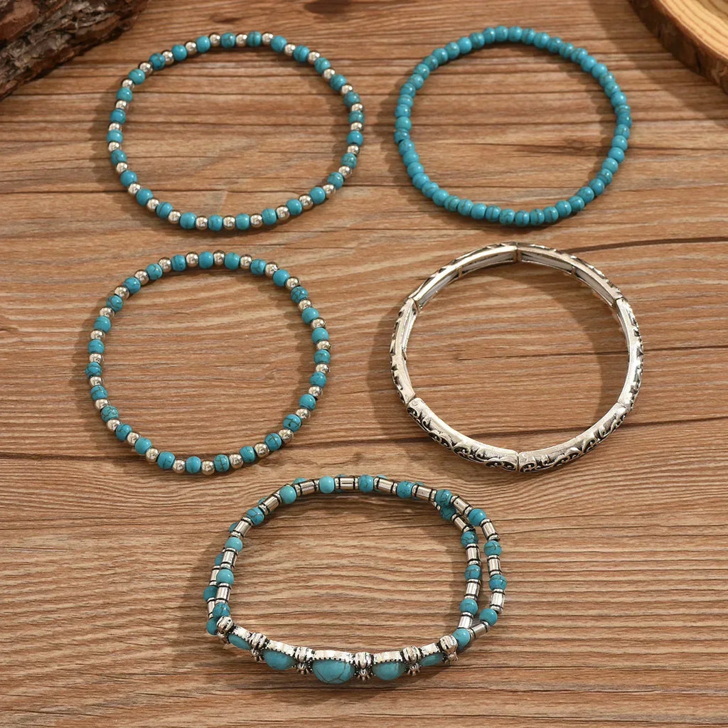 Armband Damen türkis mit filigranen Verzierungen, modern und verspielt - 5 - Marlena-atelier