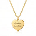 Halskette Damen goldfarben mit Herz-Anhänger, personalisierbar und romantisch - 1 - Marlena-atelier