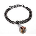 Armband Damen schwarz mit dekorativem Anhänger, modern und auffällig - 1 - Marlena-atelier