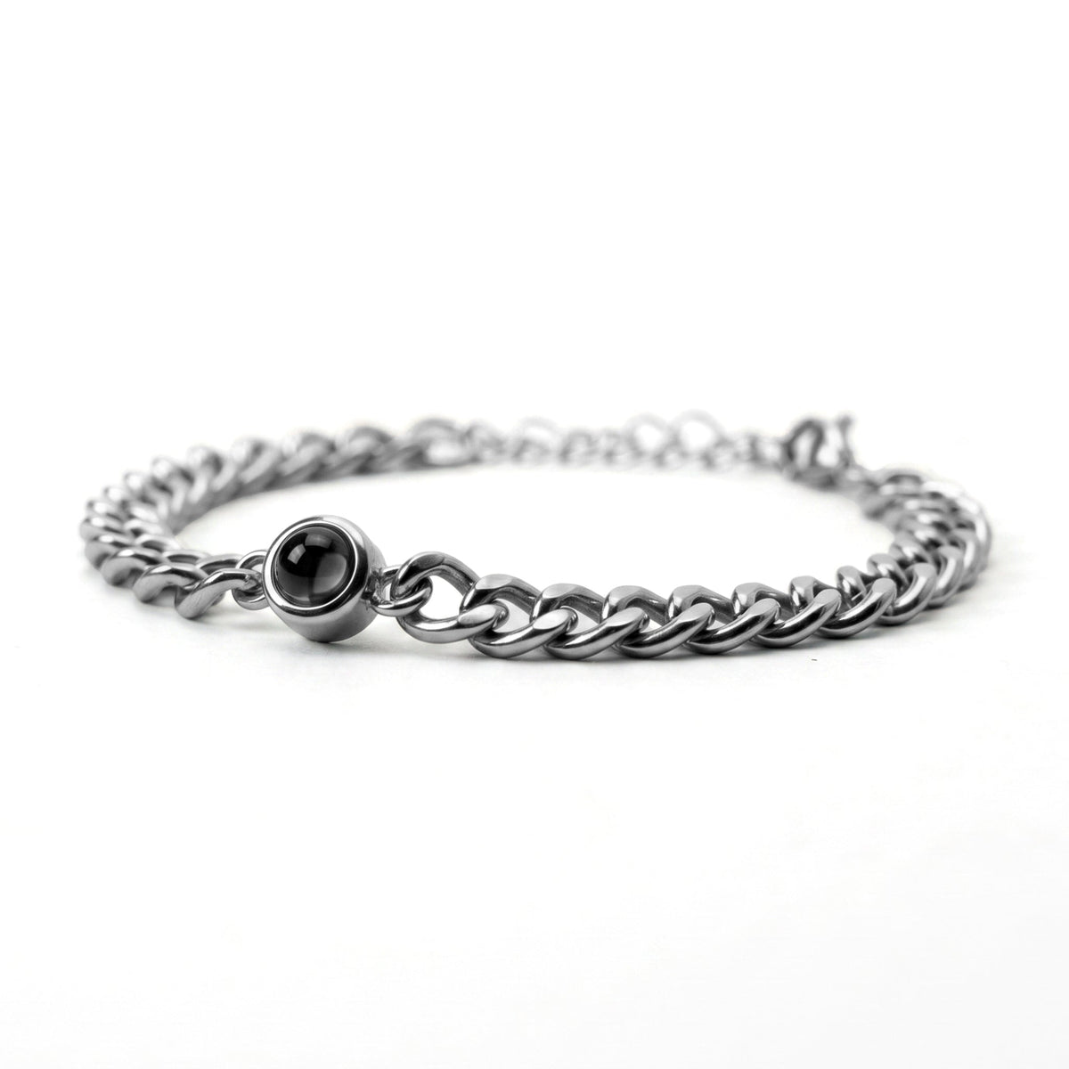 Armband Damen schwarz mit dekorativem Anhänger, modern und auffällig - 8 - Marlena-atelier
