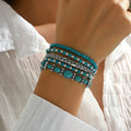 Armband Damen türkis mit filigranen Verzierungen, modern und verspielt - 2 - Marlena-atelier
