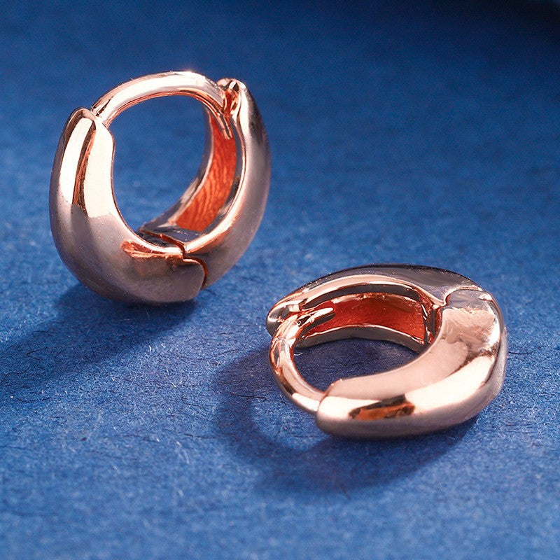 Rosa – Roségold-Creolen – Marlena Atelier
