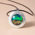 Halskette Damen silberfarben mit geometrischem Anhänger, modern und elegant - 4 - Marlena-atelier