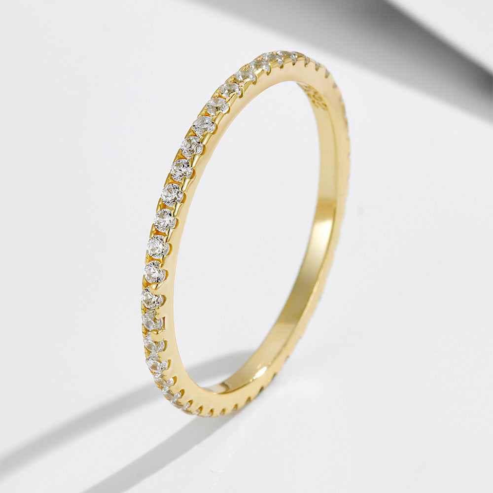 Aurelia – Goldenes Pavé-Ringset – Marlena Atelier