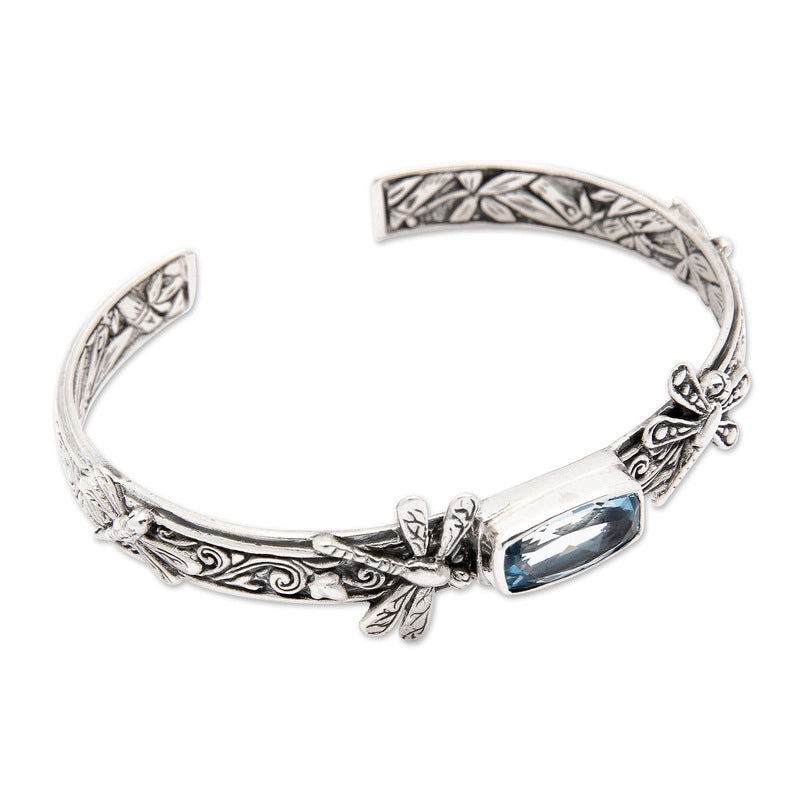 Armband Damen silberfarben mit Libellen-Design, verspielt und elegant - 3 - Marlena-atelier