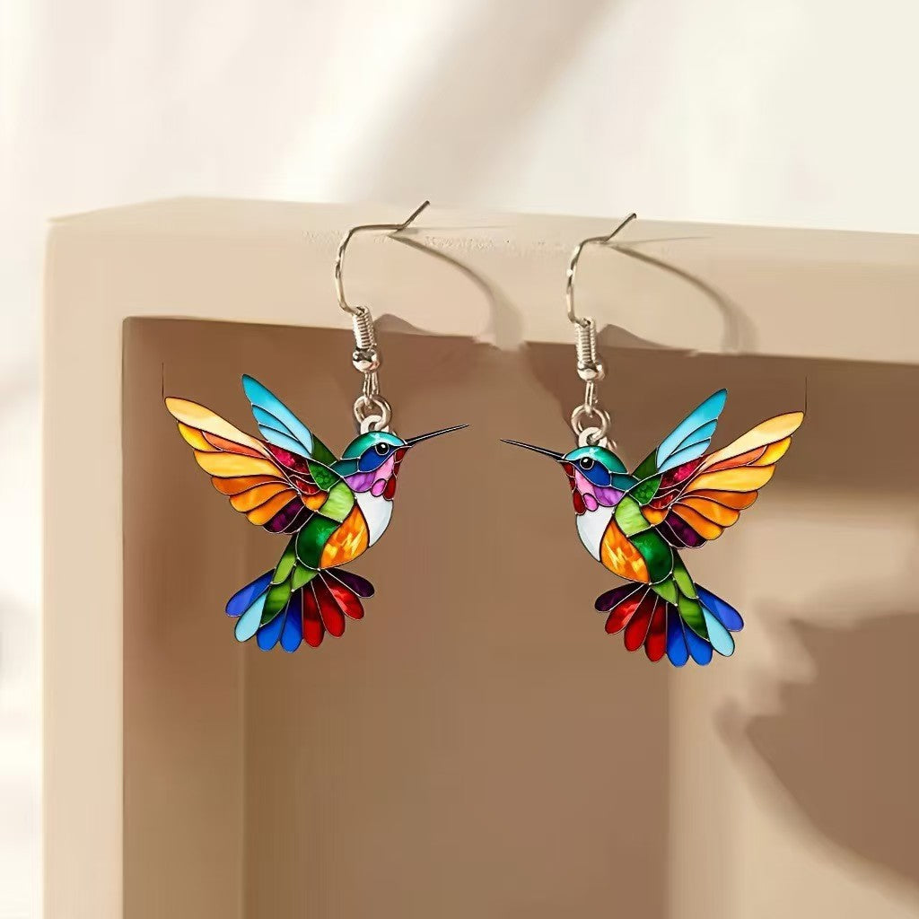 Piper – Bunte Vogel-Ohrringe – Marlena Atelier