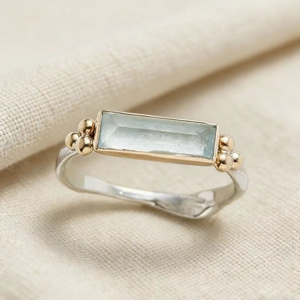 Alva – Geometrischer Zirkonia-Ring – Marlena Atelier