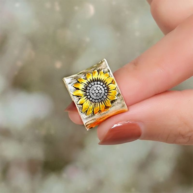 Sonja – Sonnenblumen-Ring (Unisex) – Marlena Atelier
