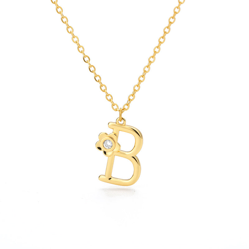 Halskette Damen goldfarben mit Blumen-Anhänger, verspielt und elegant - 5 - Marlena-atelier