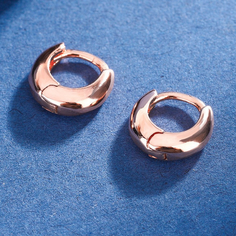 Rosa – Roségold-Creolen – Marlena Atelier
