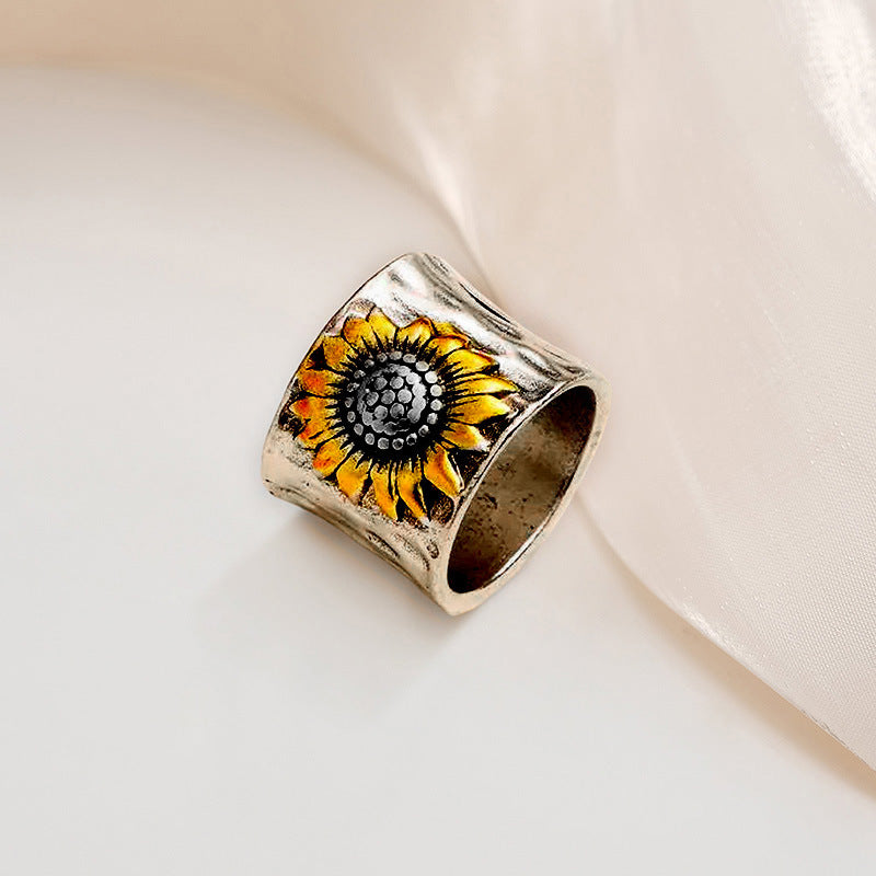 Sonja – Sonnenblumen-Ring (Unisex) – Marlena Atelier