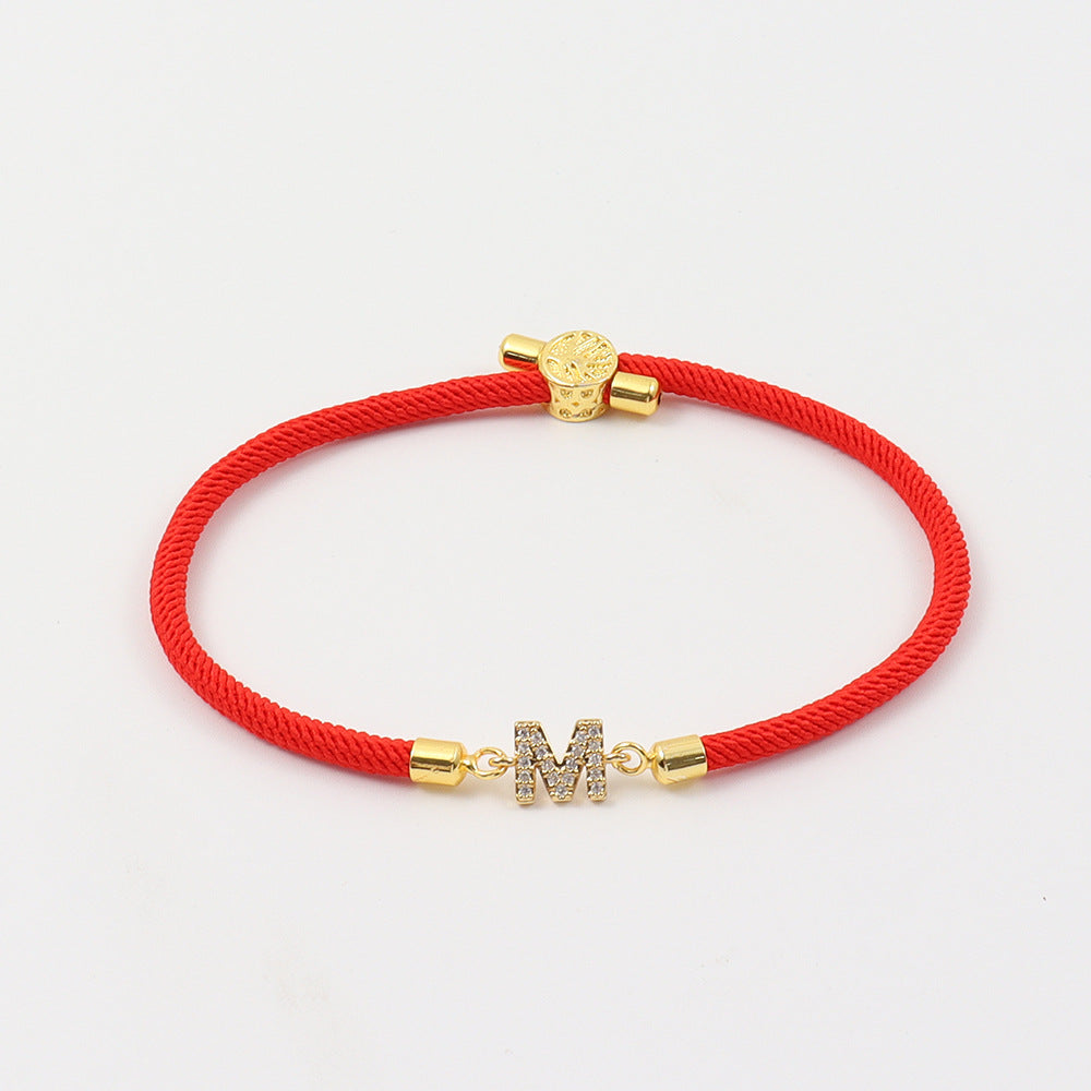 Armband Damen schwarz mit Buchstaben-Anhänger, modern und individuell - 5 - Marlena-atelier