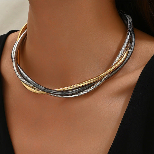 Freya – Geflochtene Collier-Kette – Marlena Atelier
