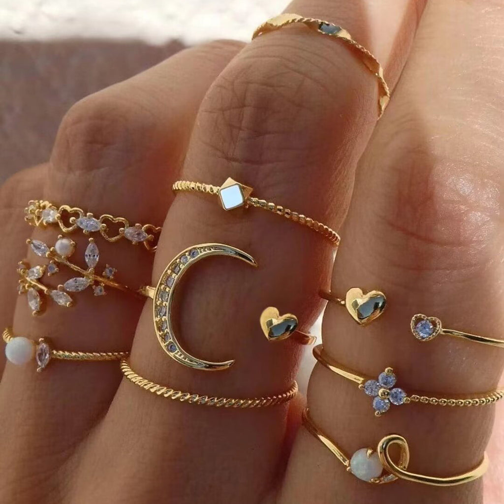 Stella – Sternen-Ringset – Marlena Atelier
