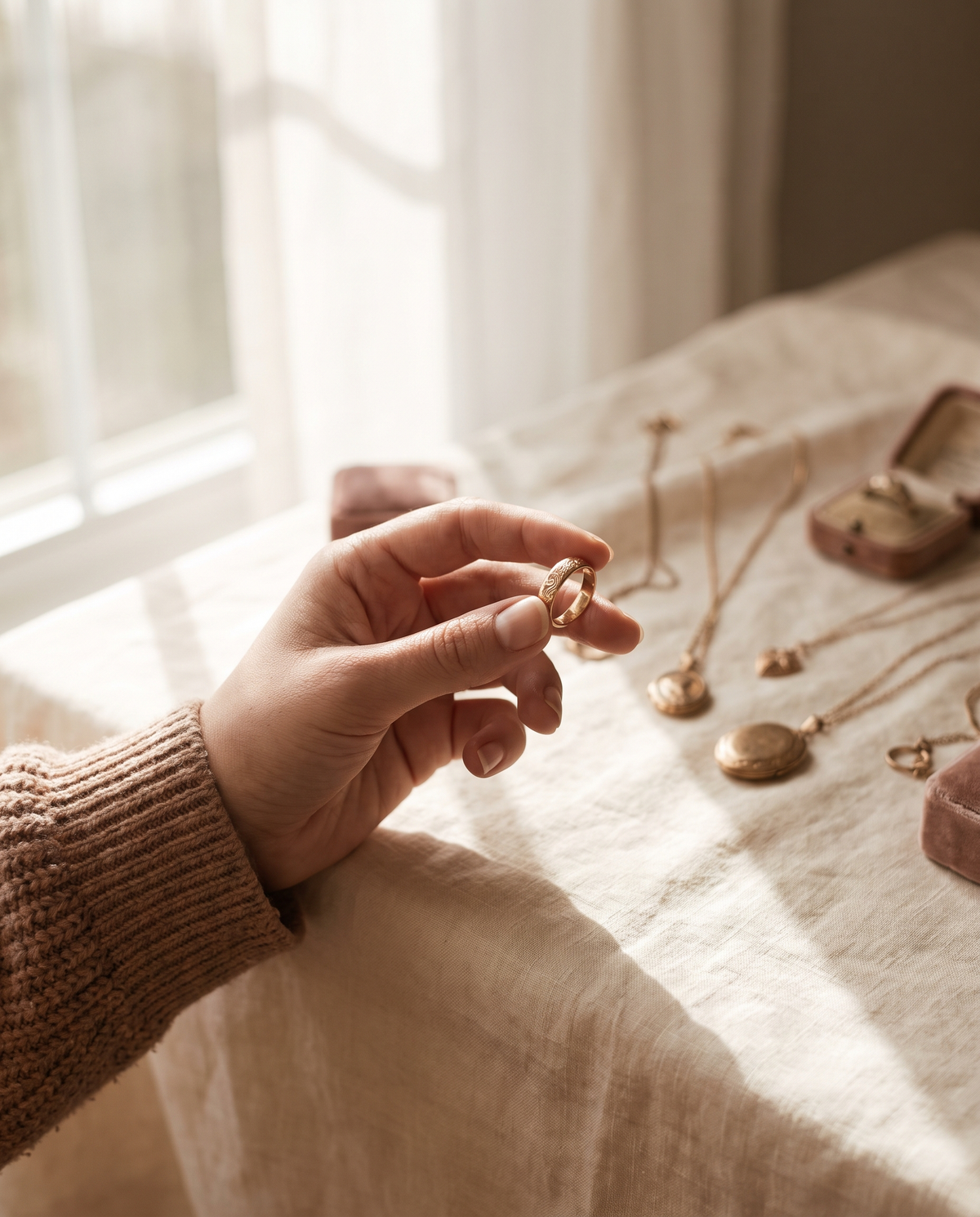 editorial hands ring light