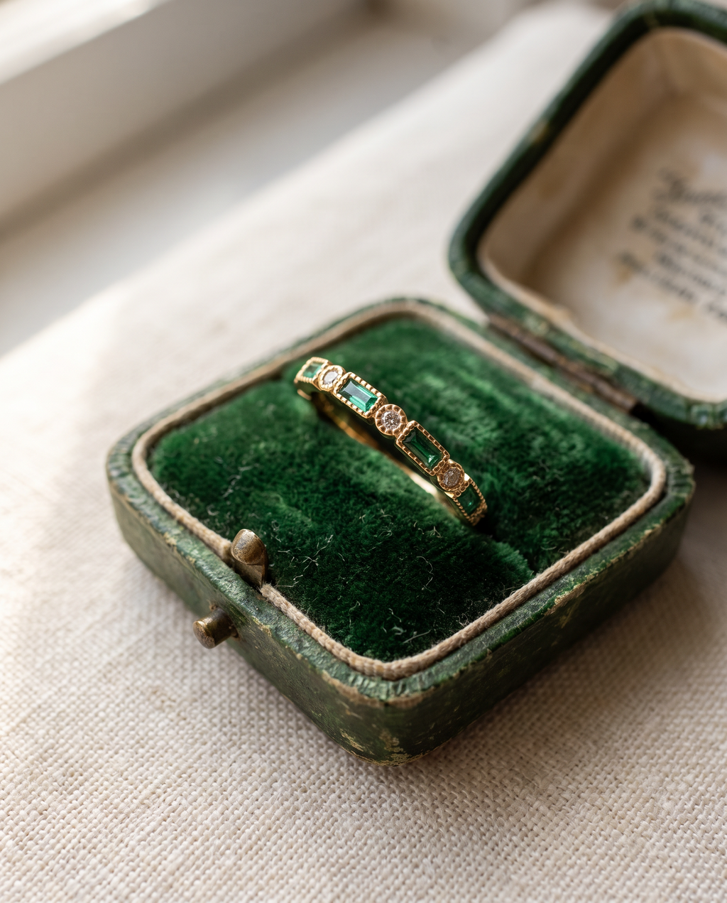 Smilla – Kleiner Ring mit grünem Stein – Lifestyle