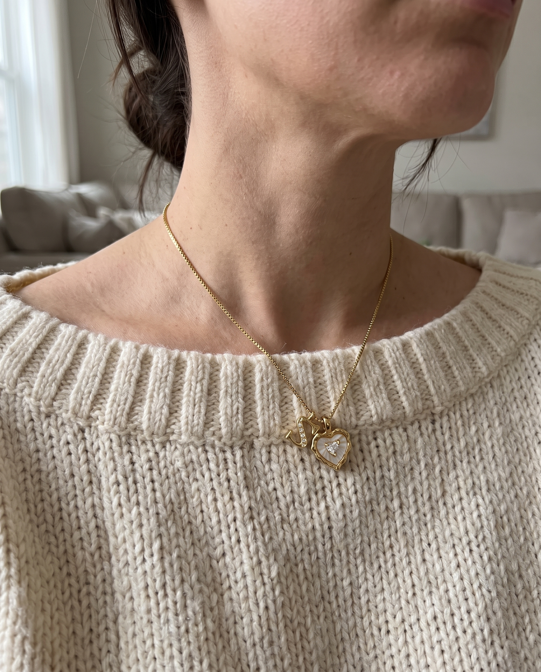 Ida – Initialen-Herzkette – Lifestyle
